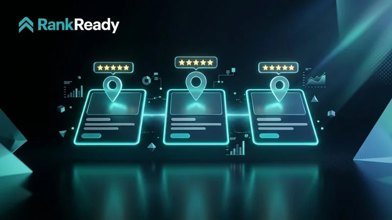 Google local three-pack results showing Sydney businesses with reviews and map locations